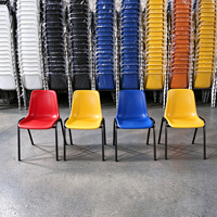 Chaise d'école empilable colorée en plastique robuste, chaise ergonomique en PP pour étudiants, idéale pour les salles de classe et les salles de formation