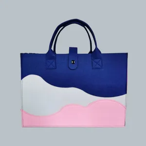 2024 New Products Hot Selling Multi Colors Lady Handbag Felt Shopping Tote Bag Women