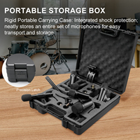 Ensemble de microphones pour batterie TNH GM02 en métal, microphones professionnels pour scène, instruments de musique, amplificateur de basse, batterie pour spectacle en direct