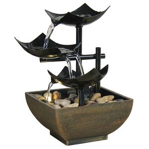 Fontaine d'eau intérieure créative, décoration d'eau qui coule relaxante, fontaine d'eau décorative à 3 niveaux <span class=keywords><strong>pour</strong></span> le salon - Product Image 1