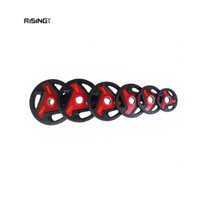 Plaques de musculation pour salle de sport à domicile Rising Fitness, nouveau design, plaques interchangeables en PU, diamètre 25/28/30 mm, <span class=keywords><strong>poids</strong></span> 1,5 kg-20 kg - Product Image 1