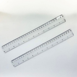 Regla de Plástico Duro Transparente de Alta Calidad de 12 Pulgadas (30 cm) para Uso Escolar y de Oficina - Product Image 1