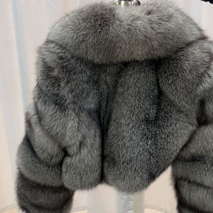 Atacado Personalizado Mulheres Casaco Quente Grosso Natural Genuine Fox <span class=keywords><strong>Fur</strong></span> Esconde Casaco De Pele De Raposa - Product Image 3