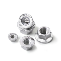 M6 M8 M10 M12 Acier inoxydable SS 304 316 316L Écrou à bride à tête hexagonale lisse poli DIN6923