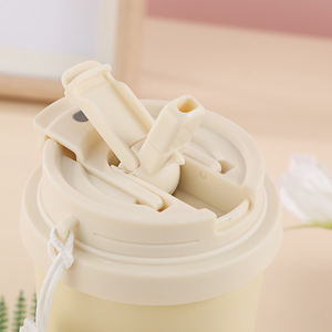 Lily Of The Valley Coffee Mug 304 Stainless Steel Double Wall Vacuum Insulated Travel Cup With Straw For Outdoor Use - Product Image 3