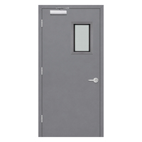 Porte coupe-feu en acier galvanisé certifiée UL, résistance au feu 45 minutes, pour sorties de secours et portes de couloir d'escalier, avec barre anti-panique