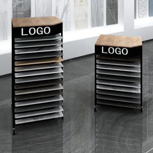 Chine Fourniture Grande planche d'acier Chêne Affichage <span class=keywords><strong>Parquet</strong></span> Sol stratifié Carrelage Rack-Support en métal personnalisé écologique - Product Image 1