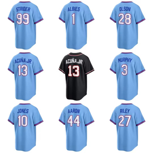 Vente en gros de maillots de baseball Atlanta de haute qualité, nouveau style, broderie personnalisée - Product Image 6