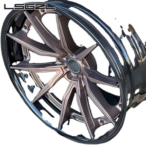LSGZL Jantes forgées 2/3 pièces 17 18 19 20 21 22 pouces, rayons bronze, lèvre noire brillante, 5x127 5x120, pour voitures de luxe Lexus BMW Audi - Product Image 4