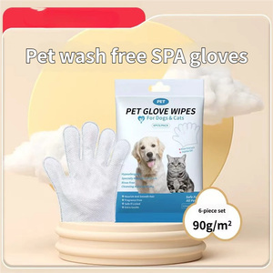 Taşınabilir evcil hayvan kuru silme eldivenleri yıkama gerektirmeyen tek kullanımlık kediler köpekler için açık hava seyahat bakım temizleme banyosu evcil hayvan malzemeleri hızlı bakım - Product Image 5