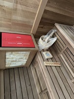 Sauna traditionnel intérieur pour 4-5 personnes, cabine de sauna en verre pour la maison, spa relaxant avec ciel étoilé LED et commande numérique