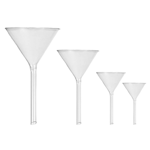Ensemble de 4 entonnoirs en plastique transparents de tailles graduées pour la cuisine et le laboratoire - Product Image 3