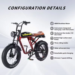 20 WindChaser Vélo Électrique Batterie Lithium 48V10-35Ah Moteur 400W Freins à Disque Avant/Arrière 7 Vitesses Acier à Haute Teneur en Carbone - Product Image 5