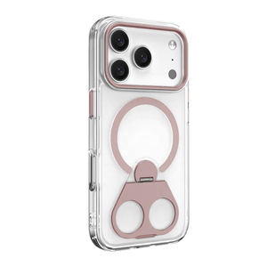 360 Rotation Magnetic Đứng Sạc Không Dây Cứng Rõ Ràng Điện Thoại Trong Suốt Trường Hợp Đối Với <span class=keywords><strong>iPhone</strong></span> 17 Pro Max - Product Image 5