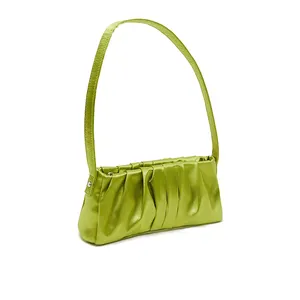 Brand your own logo new pleated mild silk ladies under arm shoulder bag for women