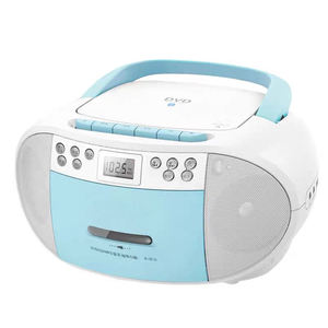 Lecteur de CD et de cassettes portable avec radio FM Bluetooth, USB, MP3, haut-parleurs stéréo doubles, design portable, pour étudiants, maison, extérieur - Product Image 1