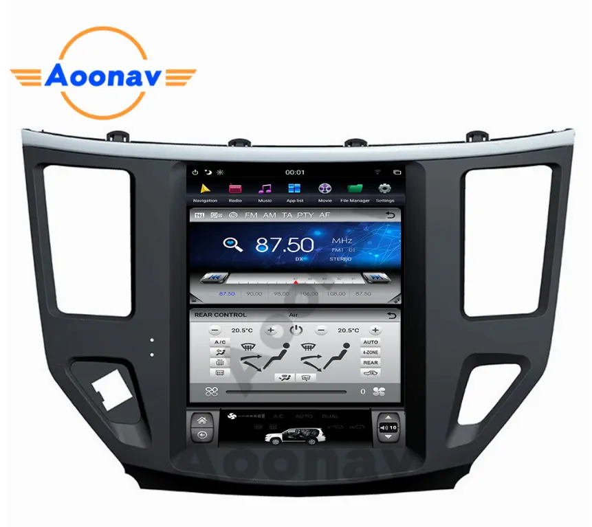 AOONAV araba dikey ekran Tesla tarzı 10.4 inç DVD OYNATICI navigasyon için Nissan Pathfinder 2013 + destek 4G GPS navigasyon