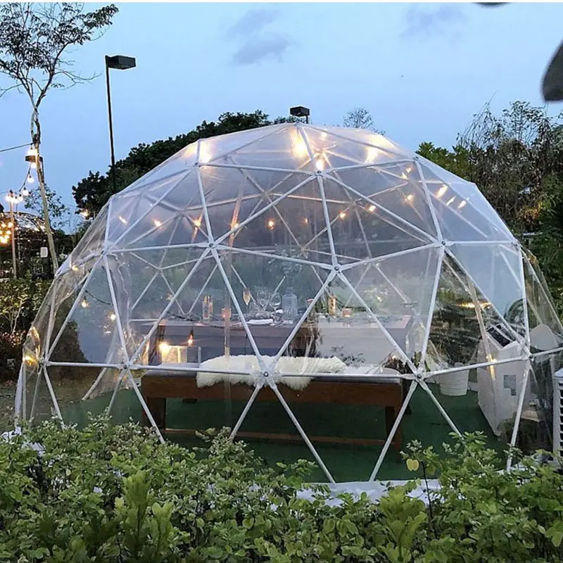 Camp à bulles extérieur Igloo tentes dôme géodésique serre PC Transparent Planetariumt Bubble Dome tente pour la salle à manger