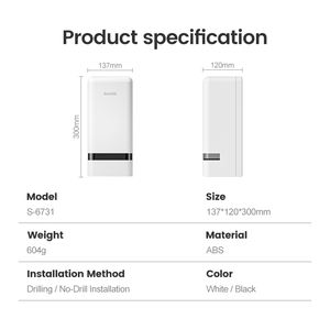 <span class=keywords><strong>Dispenser</strong></span> di Carta Igienica a Parete di Lusso in ABS con Piegatura a V per Bagno - Product Image 5