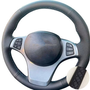 Accessoires d'intérieur de voiture DIY Housse de <span class=keywords><strong>volant</strong></span> en cuir microfibre pour Toyota Avalon Camry Corolla 2018-2022 <span class=keywords><strong>RAV4</strong></span> - Product Image 3