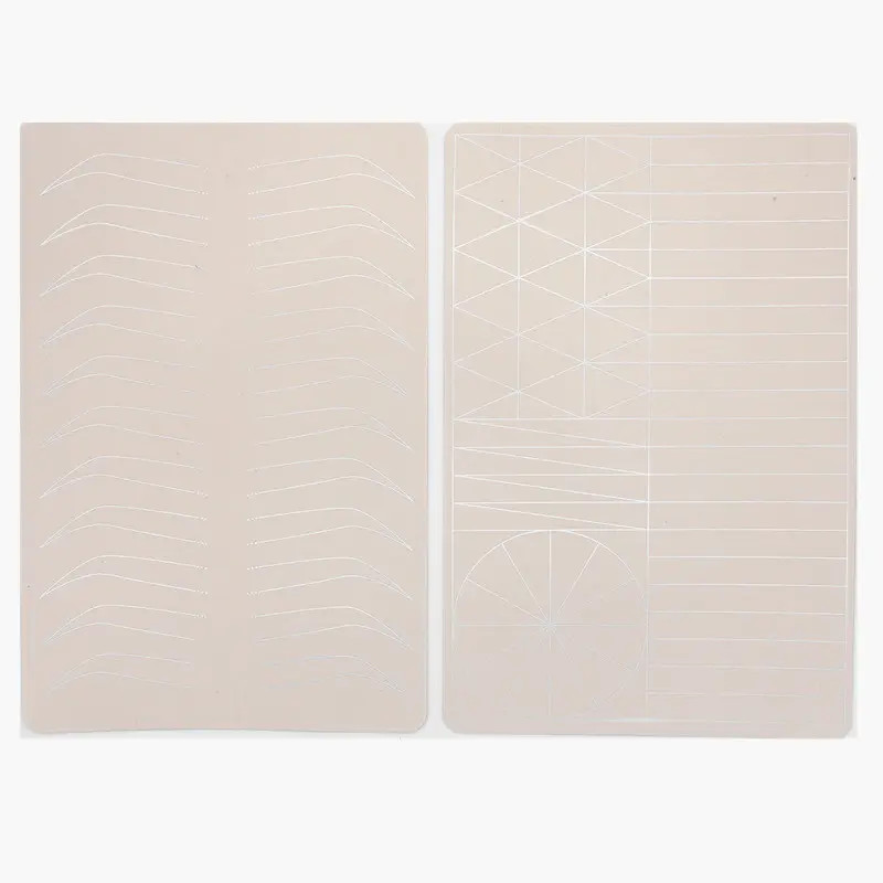Microblading 눈썹 영구 메이크업 양면 인쇄 실리콘 피부 눈썹 연습 패드