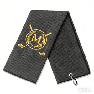 Toalla de Golf Rectangular de Microfibra de Secado Rápido con Logotipo Personalizado Bordado - Product Image 1