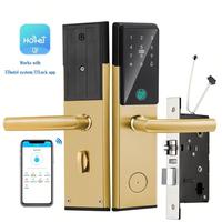 Aplicación TTlock, Sistema de Cerradura Inteligente para Hotel TThotel con RFID, Cerradura Electrónica para Puerta de Hotel a Prueba de Agua con Código de Huella Digital, Cerraduras Inteligentes con Tarjeta