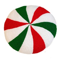 Jouets en peluche en forme de canne à sucre de Noël en gros, coussins de Noël à rayures colorées, animaux en peluche pour cadeaux d'enfants