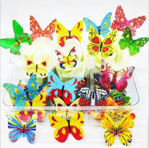 Gâteau évasé en papier coloré de haute qualité, boite de fleurs en papier, styles multiples de papillons colorés