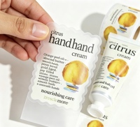 Autocollants transparents en plastique adhésifs imperméables imprimés en couleur personnalisée avec logo clair, durables, pour les étiquettes de bouteilles de cosmétiques et de shampooings