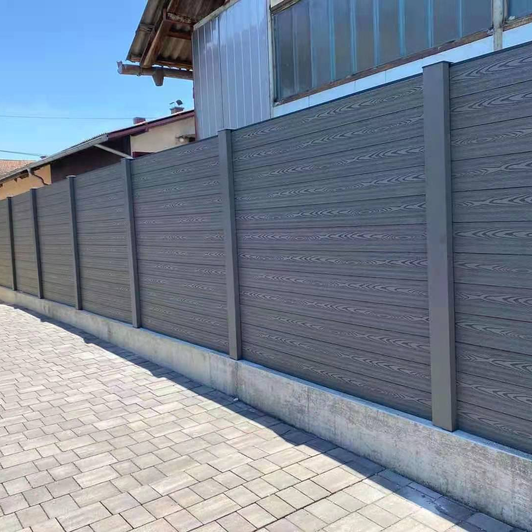 Лидер продаж, декоративное ограждение WPC нового дизайна с высокой степенью конфиденциальности в саду