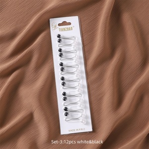 Klip berbentuk U mutiara berwarna topi sutra syal klip leher syal gesper 12 buah kartu perhiasan wanita Muslim grosir N241298 - Product Image 3