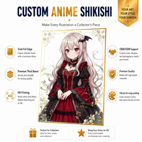 Kartu Ilustrasi Koleksi Cetak Premium Anime Shikishi Board untuk Konvensi Komik