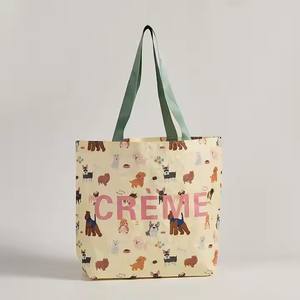 Sac polochon écologique personnalisé Tissu en nylon réutilisable Logo laminé PP tissé Fermeture à glissière Poignée d'épaule Couleur personnalisée - Product Image 1