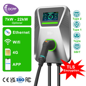 Estación de Carga para Vehículos Eléctricos de 7 kW Ocpp1.6 32A Tipo 2 Evse 4G, Cargador de CA de 22 kW Ocpp1.6j, Wallbox Ocpp 1.6j para Coche Eléctrico - Product Image 1