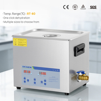 Pembersih Ultrasonik Seri LICHEN UC-D dengan Tangki Baja Tahan Karat 304, Layar LED, Penghilang Gas, dan Drainase untuk Pembersihan Laboratorium