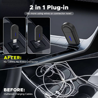 Adaptador Inalámbrico Mini CarPlay y Android Auto, Conexión WiFi 5GHz, Convierte iPhone de Cableado a Inalámbrico, Compatible con BMW, con Control por Voz y Mapas en Línea