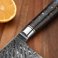 Couteau de chef japonais en acier Damas KEENHOPE, cœur VG10, couteau à découper de 8 pouces, manche en résine composite et fibre de carbone