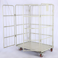 Chariot de transport pliable en acier inoxydable de qualité supérieure, marque TER, avec panier en fil métallique, capacité de 800 kg