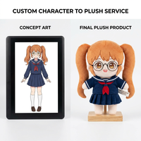 Poupée en peluche humanoïde personnalisée professionnelle, faible MOQ, jouet en peluche d'inspiration anime, du design 2D à la réalité 3D, OEM ODM, poupée en coton