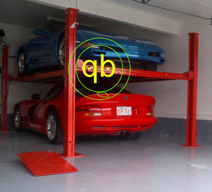 Promotion : Élévateur de stationnement automobile à quatre poteaux haute capacité avec roulettes, empileur double niveau, équipement de levage hydraulique pour voitures - Product Image 3