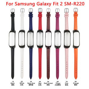 Ivanaze-Correa de cuero genuino para <span class=keywords><strong>Samsung</strong></span> Galaxy <span class=keywords><strong>Fit</strong></span>, <span class=keywords><strong>2</strong></span> SM-R220, con funda de repuesto - Product Image 3