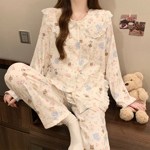 I pantaloni lunghi a maniche lunghe dei cartoni animati del cucciolo possono essere indossati fuori dal pigiama comodo della <span class=keywords><strong>primavera</strong></span> e dell'autunno di cotone della nuvola - Product Image 5
