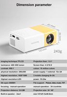 YG300 Mini Android 11 Quad Core Smart Pocket Extérieur LED Projecteur Portable BT5.0 HD Interfaces Home Cinéma Vidéo Proyector