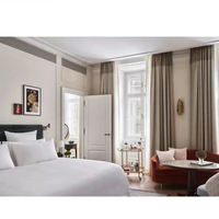 Meubles de chambre d'hôtel au design moderne et épuré en panneaux de bois, service complet pour villas, gîtes et appartements (chaises incluses)