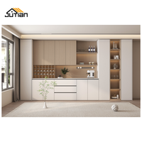 Buffet mural vintage en bois personnalisable pour la salle à manger à la maison ou à l'école Mobilier de maison avec chaise de