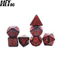 Lot de 7 dés polyédriques en acrylique de 16 mm pour D&D, multicolores, durables, lisses, de qualité standard, pour le jeu, vente en gros, directement de l'usine