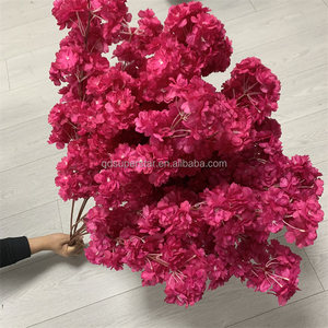L-834 <span class=keywords><strong>Fleurs</strong></span> artificielles de cerisier de haute qualité à 3 couches, style chiffré, grandes <span class=keywords><strong>fleurs</strong></span> de cerisier fuchsia pour mariage - Product Image 4