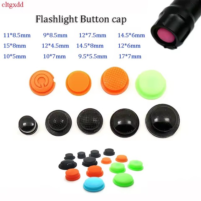 10/11/12/15mm tail switch button cover soft silicone cover LED flashlight waterproof rubber pad button switch access