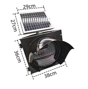 Luz de Tráfico Solar LED Impermeable de Alto Flujo, Luz de Advertencia de Tráfico Intermitente Amarilla Solar LED - Product Image 4